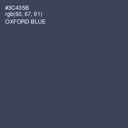 #3C435B - Oxford Blue Color Image